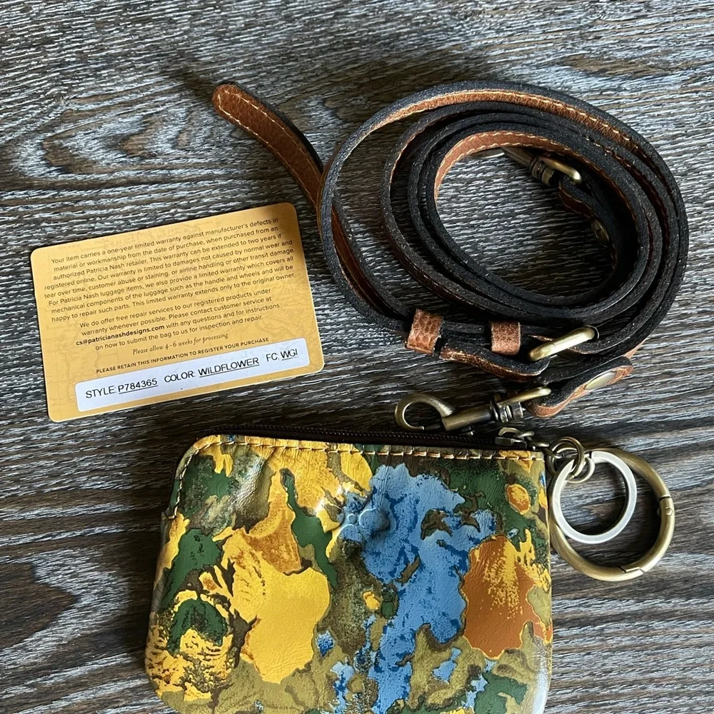 Leather Patricia Nash Floral Handbag 2 Piece Set
